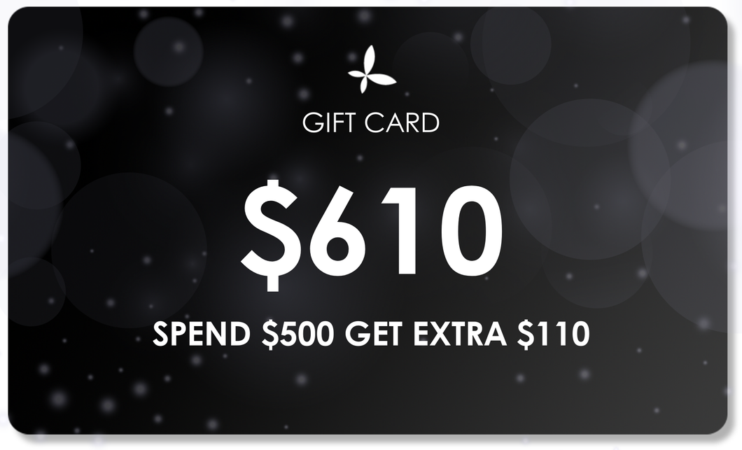 Buy $500 Get Extra $110 Gift Card